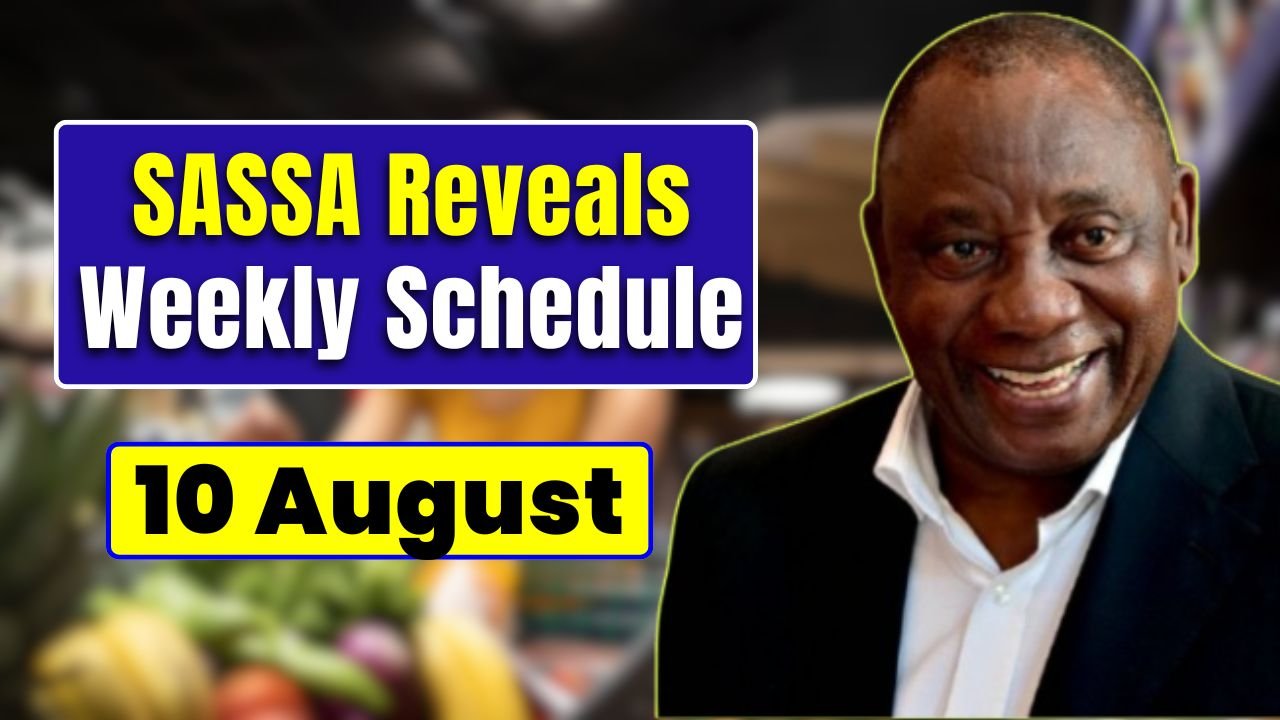 SASSA Reveals Weekly Schedule
